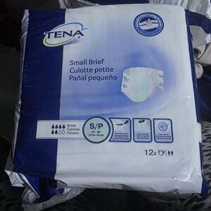 TENA: Small Incontinence Briefs Adult Diapers Elderly 12 Pcs On Set NIB*